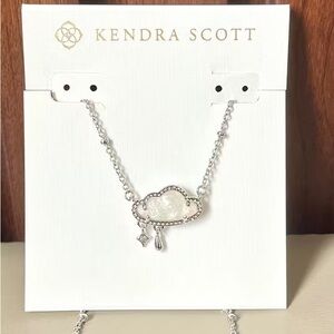 Kendra Scott Celeste Silver Gold Short Pendant Necklace